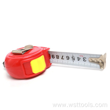 Retractable Tape Measure with Metric Marked Steel Blade